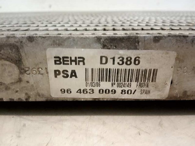 0384L6 PEUGEOT Радиатор интеркуллера купить в Харьков