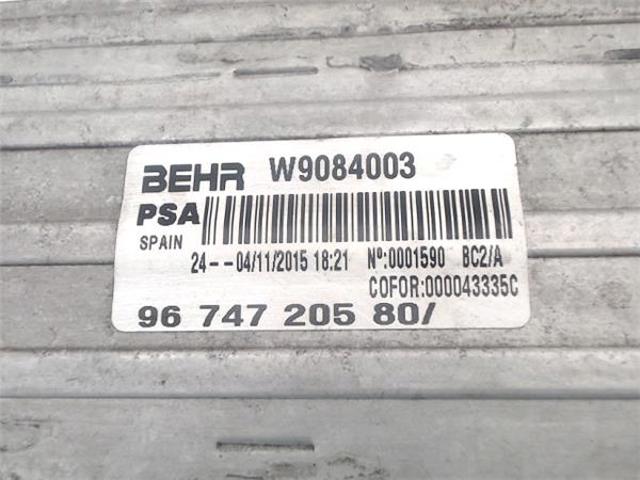 0384P8 PEUGEOT Радиатор интеркуллера купить в Павлоград