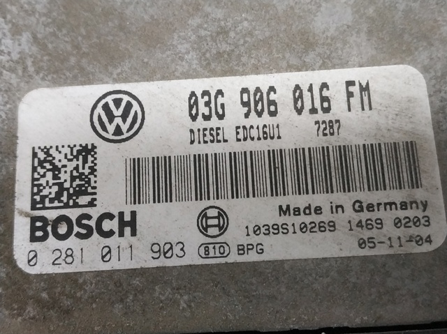 VAG 03G906016FM Модуль управления (ЭБУ) двигателем в наличии Украина