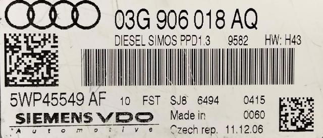 03G906018AQ VAG Модуль управления (ЭБУ) двигателем купить в Кривой Рог