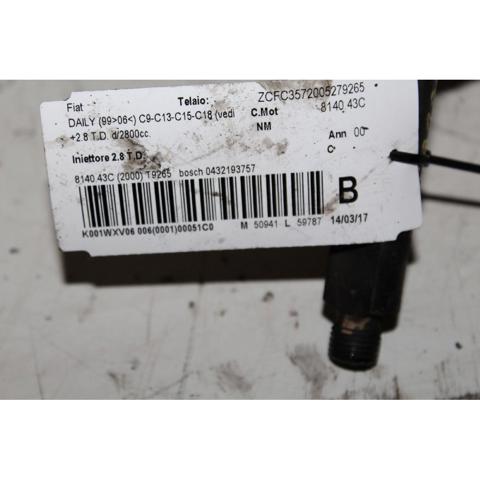 FIAT 0432193757 Топливные форсунки в наличии Хмельницкий