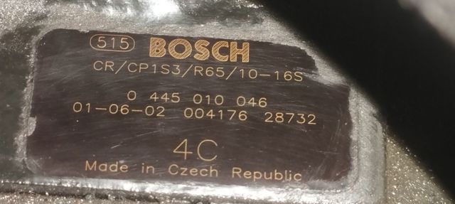 Bomba de combustível de pressão alta 0445010046 PEUGEOT