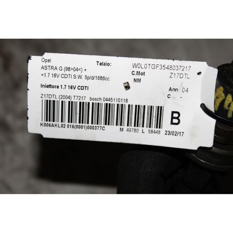 OPEL 0445110118 Топливные форсунки в наличии Ровно