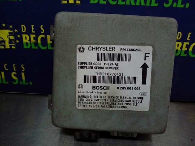 Módulo processador de controlo da bolsa de ar (Centralina eletrônica AIRBAG) 04686256 Chrysler