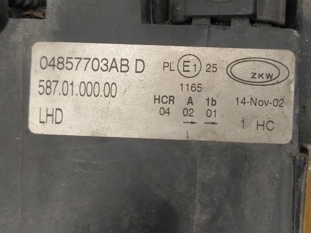04857703AB CHRYSLER Левая фара купить в Одесса