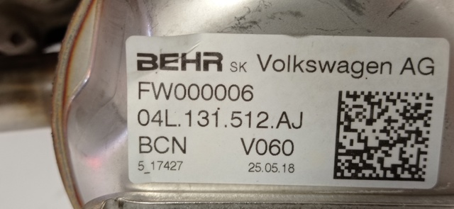 04L131512AJ VAG Радиатор системы EGR купить в Кривой Рог