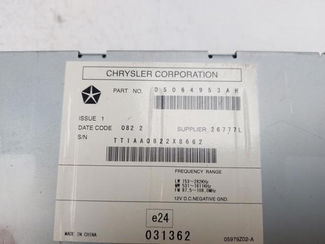 05064953AH CHRYSLER Магнитола купить в Житомир