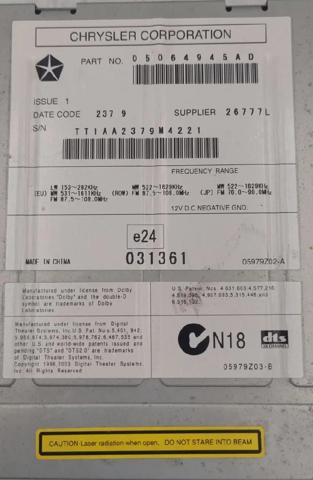 05091509AH CHRYSLER купить в Винница