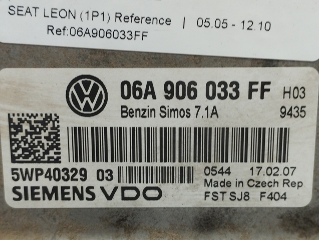 VAG 06A906033FF Блок управления двигателем в наличии Ирпень