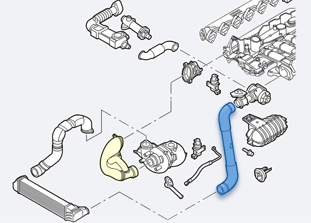 BMW 11612248643 Патрубок интеркулера в наличии Львов