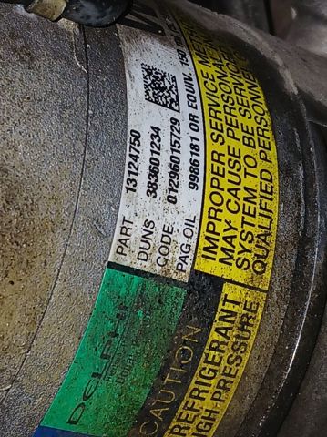 Compressor de aparelho de ar condicionado 13124750 OPEL