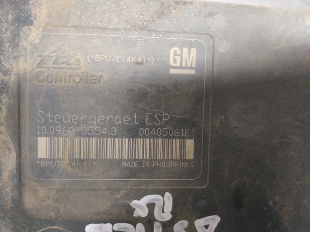 Unidade hidráulico de controlo ABS Opel Astra L35