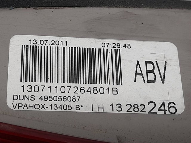 13282246 OPEL Фонарь задний левый внутренний купить в Одесса