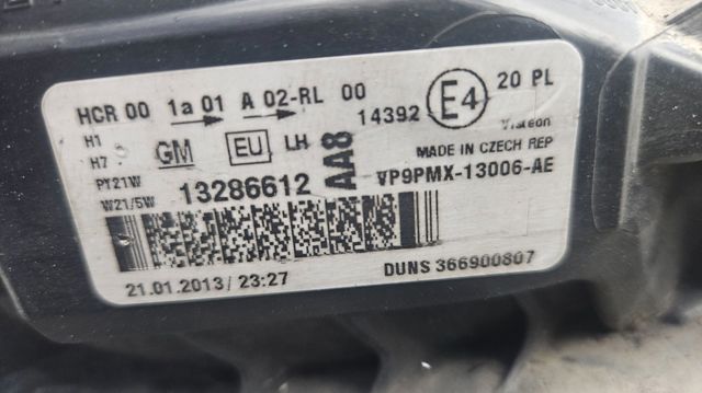 OPEL 13286612 Фара левая в наличии Полтава