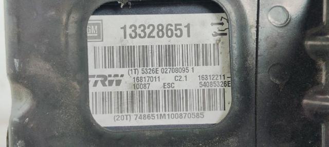 Unidade hidráulico de controlo ABS Opel Insignia G09