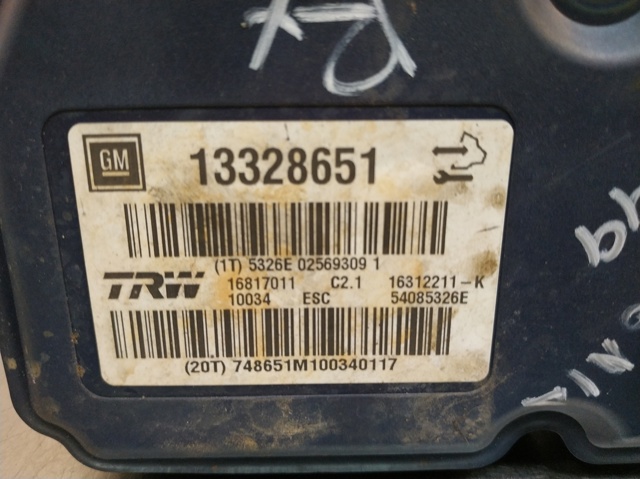 Unidade hidráulico de controlo ABS Opel Insignia G09