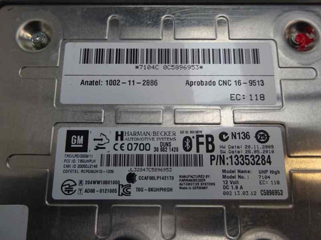 13353284 Блок управление Bluetooth купить Ужгород