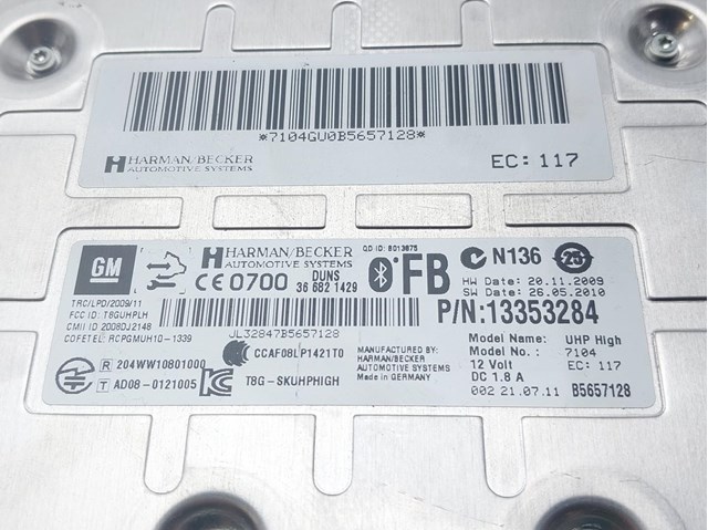 Módulo eletrônico para Opel Astra J 1.7 CDTI (68) A17DTS 13353284