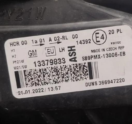 OPEL 13372335 Фара левая в наличии Павлоград