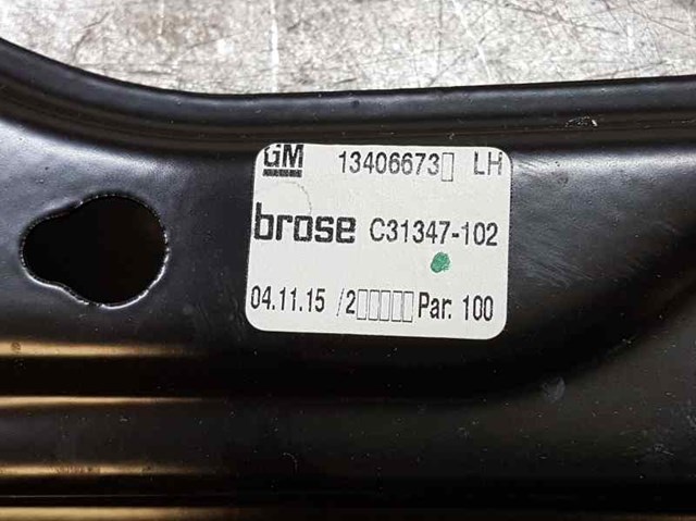 Mecanismo de acionamento de vidro da porta dianteira esquerda Opel Astra