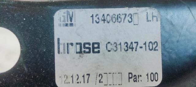 Mecanismo de acionamento de vidro da porta dianteira esquerda Opel Astra