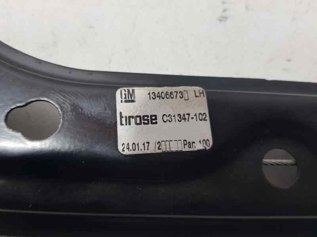 Mecanismo de acionamento de vidro da porta dianteira esquerda Opel Astra