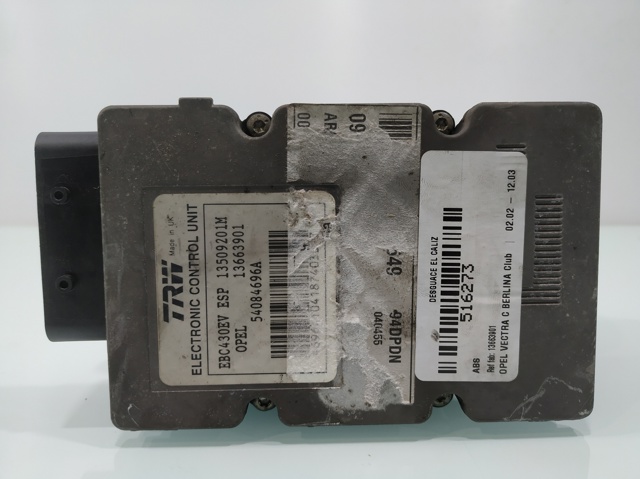 Unidade hidráulico de controlo ABS Opel Vectra