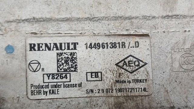 RENAULT 144961381R Интеркулер в наличии Сумы