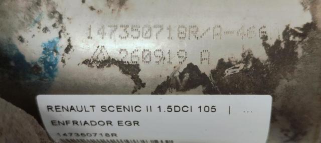 Mangueira (cano derivado) de radiador EGR, fornecimento Renault LOGAN KS