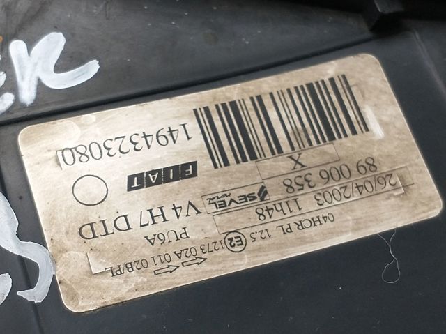 FIAT 1494323080 Правая фара в наличии Киев