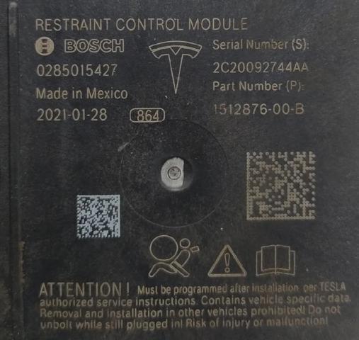 TESLA 151287600E Модуль-процессор управления подушкой безопасности (ЭБУ AIRBAG) в наличии Запорожье