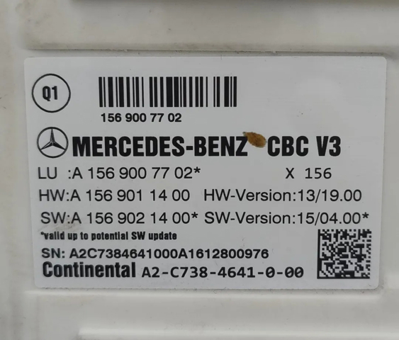 MERCEDES 1569007702 Блок управления сигналами SAM в наличии Запорожье