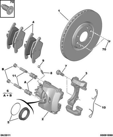 Disco de freio dianteiro para Citroen c-Elysée 1.6 blue-HDI fap (99 hp) BHY- 8H02 1629058880