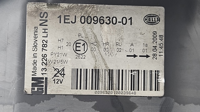 OPEL 1EJ00963001 Фара левая в наличии Каменское
