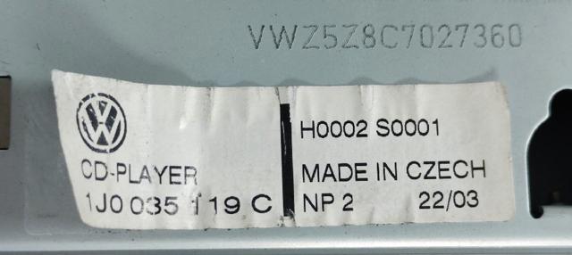 VAG 1J0035119C Магнитола (радио AM/FM), универсальная в наличии Полтава