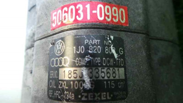 Compressor de ar condicionado para Volkswagen Golf IV 1.6 AKL 1J0820803G