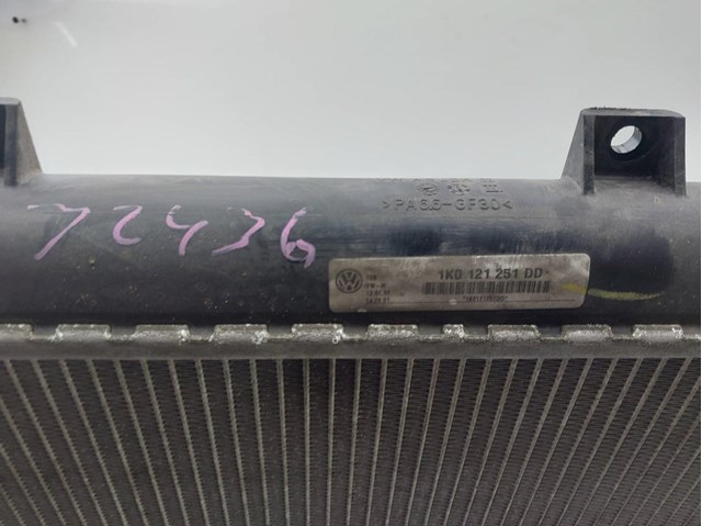 Radiador de água para skoda octavia ii combi 2.0 tdi bmm 1K0121251DD