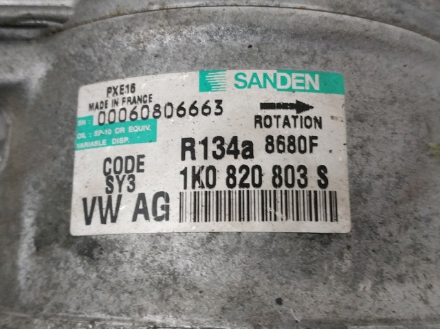 Compressor de aparelho de ar condicionado 1K0820803S VAG