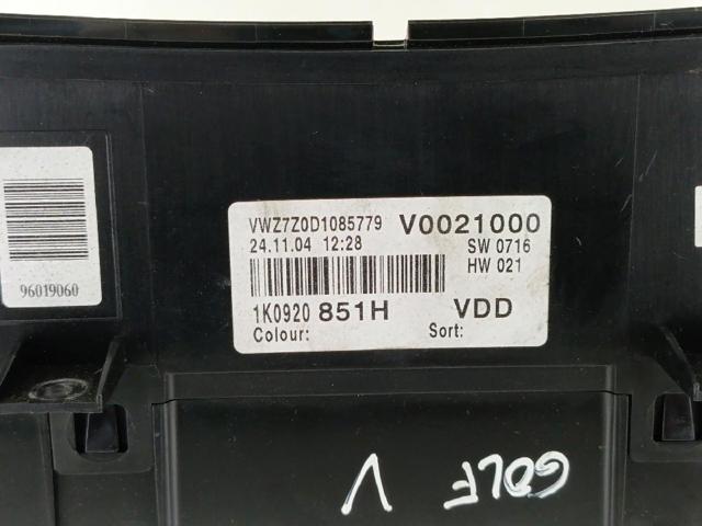 VAG 1K0920851H Приборная доска (щиток приборов) в наличии Одесса