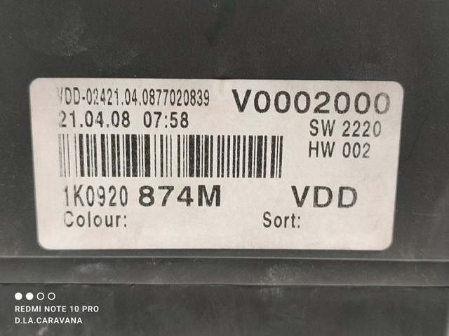 VAG 1K0920874M Панель приборов в наличии Черновцы