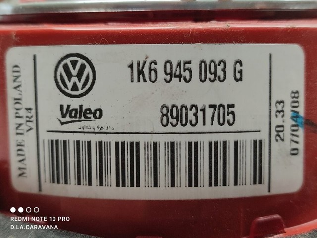 1K6945093G VAG Фонарь задний левый внутренний купить в Киев