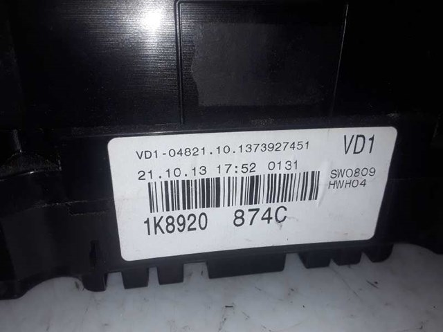 1K8920874C Приборная доска (щиток приборов) купить Каменское