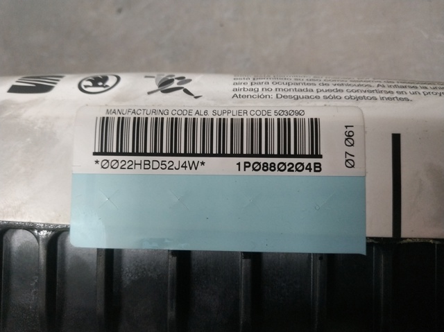 1P0880204B VAG Подушка безопасности (AIRBAG) пассажирская купить в Днепр