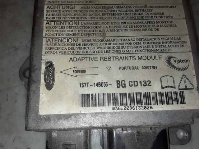 1S7T14B056BG Модуль-процессор управления подушкой безопасности (ЭБУ AIRBAG) купить Павлоград