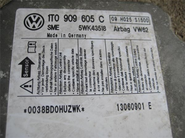 VAG 1T0909605C Модуль-процессор управления подушкой безопасности (ЭБУ AIRBAG) в наличии Харьков