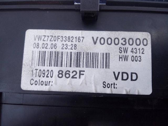 1T0920862F VAG Приборная доска (щиток приборов) купить в Полтава