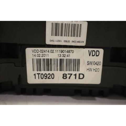 1T0920871D Панель приборов купить Каменское