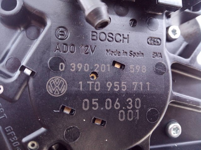 Motor traseiro limpo para volkswagen touran 1.9 tdi bkc 1T0955711