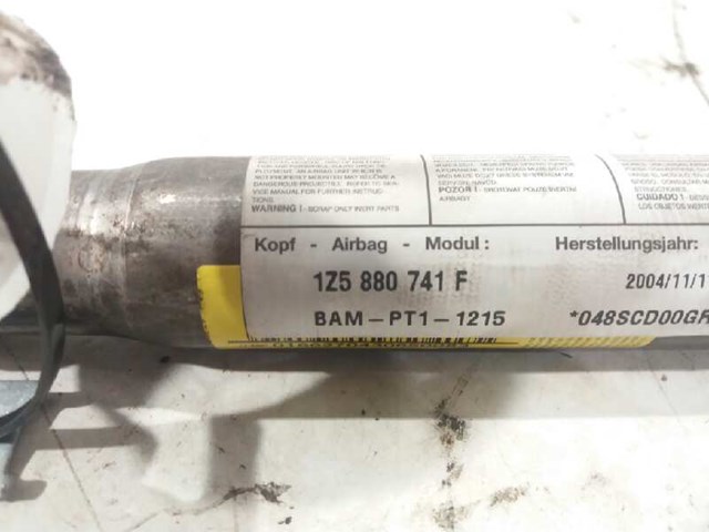 1Z5880741G Подушка безопасности (AIRBAG) шторка боковая левая купить Черновцы