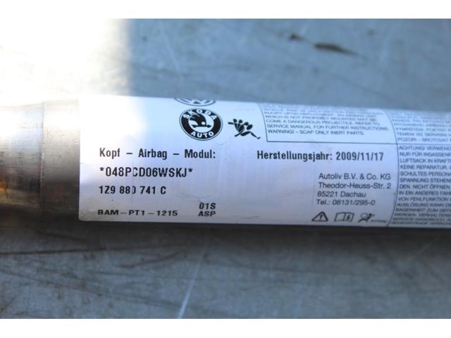 1Z9880741C VAG Подушка безопасности (AIRBAG) шторка боковая левая купить в Полтава